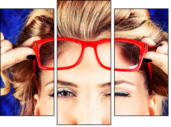 red kiss - Three-piece canvas, Triptych