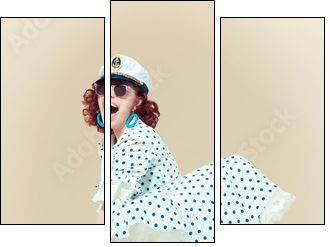 Pin-up girl. American style - Three-piece canvas, Triptych
