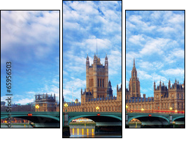 London panorama - Big ben, UK - Three-piece canvas, Triptych
