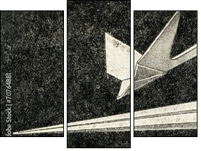 Paper airplanes - Three-piece canvas, Triptych