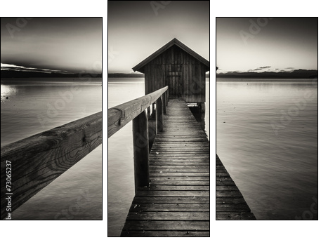old wooden boathouse - Three-piece canvas, Triptych