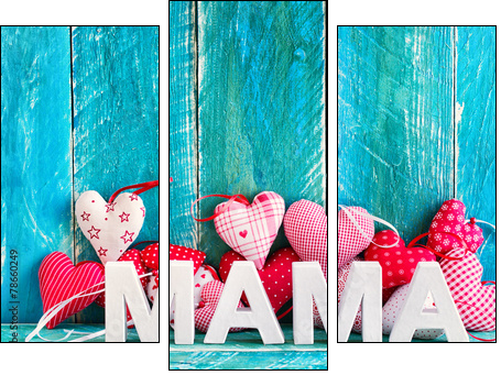 Mama Muttertagskarte - Three-piece canvas, Triptych