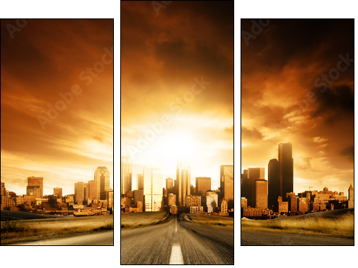 Urban Doom - Three-piece canvas, Triptych