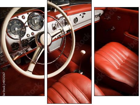 Luxury car interior - Three-piece canvas, Triptych
