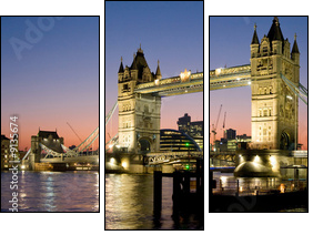 Tower Bridge Panorama - Three-piece canvas, Triptych