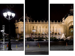 Petit Palais (Small Palace) in Paris at night - Three-piece canvas, Triptych