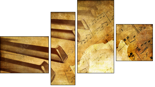 musical retro - Four-piece canvas, Fortyk