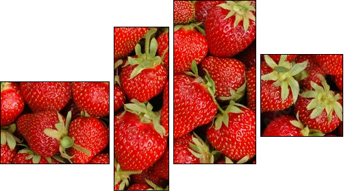 strawberries - Four-piece canvas, Fortyk