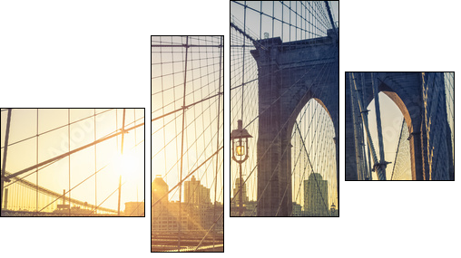 Brooklyn Bridge New York - Four-piece canvas, Fortyk