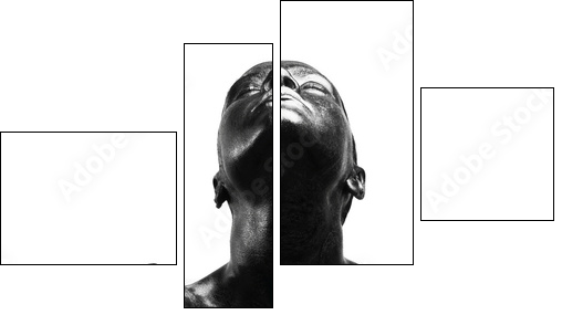 Made up black woman - Four-piece canvas, Fortyk