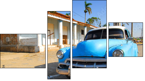 oldtimer car in cuba - Four-piece canvas, Fortyk