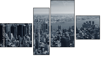 New York panorama - Four-piece canvas, Fortyk