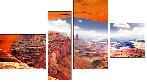 Heavenly view of world - Four-piece canvas, Fortyk