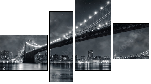 Brooklyn Bridge - Four-piece canvas, Fortyk