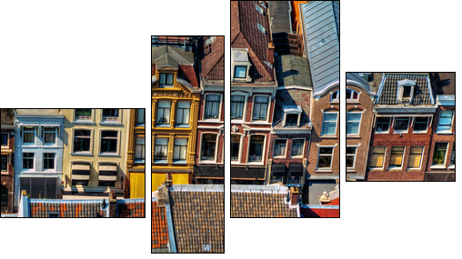 Utrecht city areal view - Four-piece canvas, Fortyk