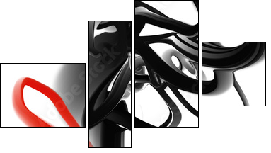 Dynamic forms - Four-piece canvas, Fortyk