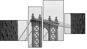 manhattan bridge - Four-piece canvas, Fortyk
