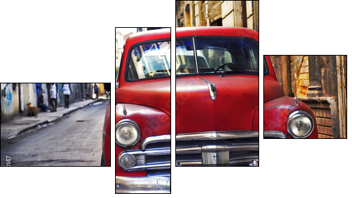Old havana car - Four-piece canvas, Fortyk