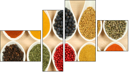 Colorful spices - Four-piece canvas, Fortyk