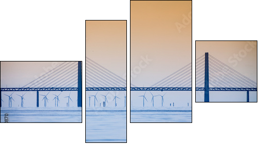 the oresund bridge between denmark and sweden - Four-piece canvas, Fortyk
