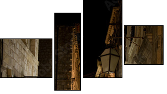 Night street - Four-piece canvas, Fortyk