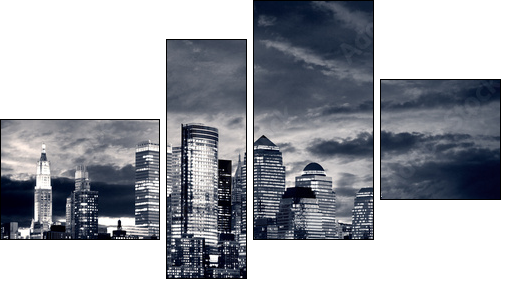 New York City Downtown from Jersey side. - Four-piece canvas, Fortyk