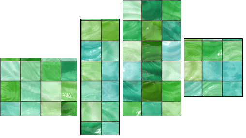 Shiny seamless green tiles texture - Four-piece canvas, Fortyk