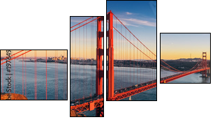 Golden Gate bridge, San Francisco California - Four-piece canvas, Fortyk