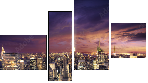 New york skysrcrapers - bussines buildings background - Four-piece canvas, Fortyk