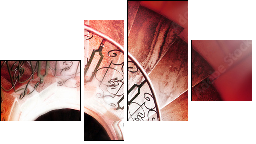 Spiral staircase.. - Four-piece canvas, Fortyk