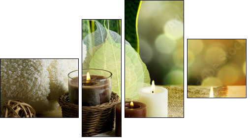 Spa and body care treatment.Blurred Background - Four-piece canvas, Fortyk