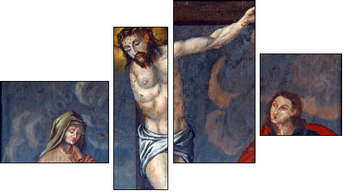Crucifixion, Jesus on the cross - Four-piece canvas, Fortyk