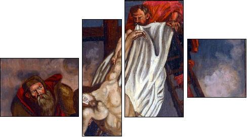 Deposition from the Cross - Four-piece canvas, Fortyk