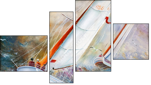 Sea regatta - Four-piece canvas, Fortyk