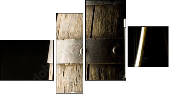 still life with glass wine - Four-piece canvas, Fortyk