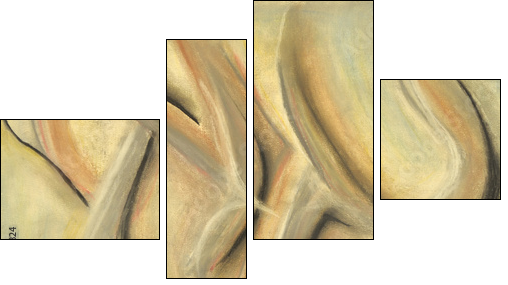 Dancing In Space - Four-piece canvas, Fortyk