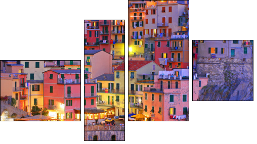 Manarola, Cinque Terre, Italy - Four-piece canvas, Fortyk