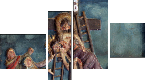 Jesus' body is removed from the cross - Four-piece canvas, Fortyk