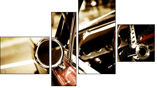 retro car fragment - Four-piece canvas, Fortyk
