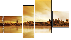seattle panorama - Four-piece canvas, Fortyk