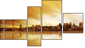 seattle panorama - Four-piece canvas, Fortyk