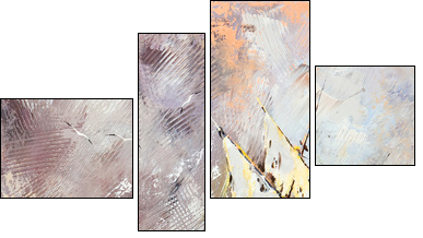 Sailing vessel in a stormy sea - Four-piece canvas, Fortyk