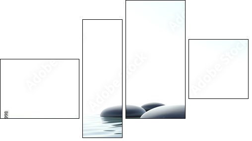 Zen water - Four-piece canvas, Fortyk