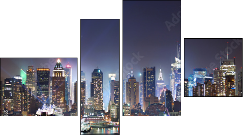New York City Times Square - Four-piece canvas, Fortyk