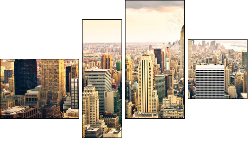 Skyline von New York - Four-piece canvas, Fortyk