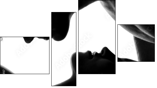 Young caucasian couple - Four-piece canvas, Fortyk