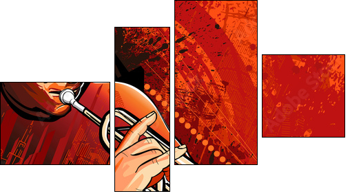 Trumpet player - Four-piece canvas, Fortyk