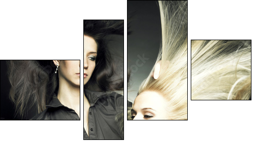 Woman in a beauty salon - Four-piece canvas, Fortyk