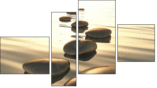 step stones - Four-piece canvas, Fortyk