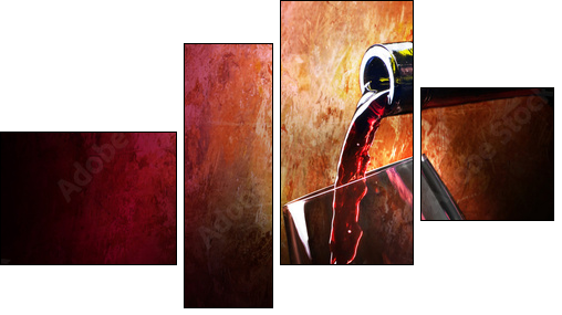Wine - Four-piece canvas, Fortyk